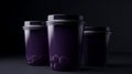 Add a touch of elegance to your branding with this empty juice cups mockup in deep purple