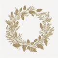 Add a Touch of Vintage Luxury with Gold Floral Wreaths and Laurels.