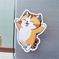 Cute and Playful Cartoon Cat Sticker Royalty Free Stock Photo