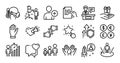 Add user, Business statistics and Hold document line icons set. Vector Royalty Free Stock Photo