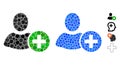 Add User Composition Icon of Spheric Items Royalty Free Stock Photo