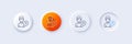 Add User line icon. Profile Avatar sign. Line icons. Vector