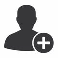 Add User or New Contact Vector Icon Royalty Free Stock Photo