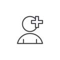 Add user outline icon Royalty Free Stock Photo