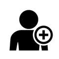 Add user pictogram Royalty Free Stock Photo