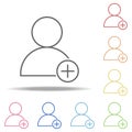 add user sign icon. Elements of web in multi colored icons. Simple icon for websites, web design, mobile app, info graphics Royalty Free Stock Photo