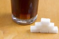 Added sugar in fizzy drinks Royalty Free Stock Photo