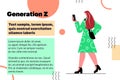 addicted young woman using smartphone generation Z digital addiction concept