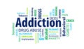 Addiction Word Cloud Royalty Free Stock Photo