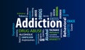 Addiction Word Cloud Royalty Free Stock Photo