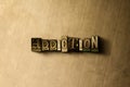 ADDICTION - close-up of grungy vintage typeset word on metal backdrop Royalty Free Stock Photo