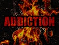 Addiction Concept Typographic Design Background