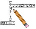 Addiction crossword Royalty Free Stock Photo