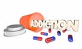 Addiction Drug Abuse Prescription Pill Bottle Word