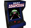 Addiction Fight Drug Alcohol Abuse Video Game Arcade 3d Illustration