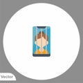 Addiction phone vector icon sign symbol