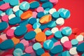medicine pharmaceutical tablet medication capsule drug medical pharmacy illustration pill. Generative AI.