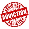Addiction warning stamp Royalty Free Stock Photo