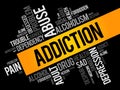 Addiction word cloud collage