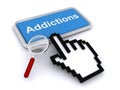 Addictions Button Royalty Free Stock Photo