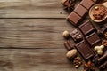 Adding ingredients to chocolate - choco e ingredienti Royalty Free Stock Photo