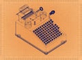 Adding machine - Retro Blueprint