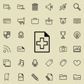 adding a sheet icon. Detailed set of minimalistic icons. Premium graphic design. One of the collection icons for websites, web des Royalty Free Stock Photo