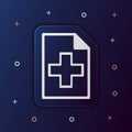 Adding a sheet nolan button icon. Simple thin line, outline vector of web icons for ui and ux, website or mobile application Royalty Free Stock Photo