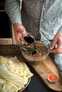 Adding soy sauce in the marinade for kimchi