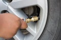 Adding tire pressure