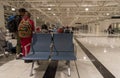 Departure area and travellers at Bole Airport in Ethiopia Royalty Free Stock Photo