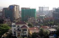 Addis Ababa, Ethiopia - 11 April 2019 : Busy street in the Ethiopian capital city of Addis Ababa