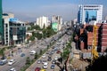 Addis Ababa, Ethiopia - 11 April 2019 : Busy street in the Ethiopian capital city of Addis Ababa