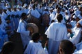 Addis ababa, Ethiopia: Young choir singing prayers during Epiphany celebrations