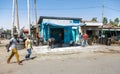 Addis Ababa, Ethiopia, January 30, 2014, Small informal shops on