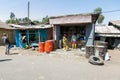 Addis Ababa, Ethiopia, January 30, 2014, Small informal shops on