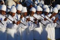 Addis Ababa, Ethiopia: Priests chanting prayers during Timkat, Epiphany celebrations.