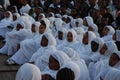 Addis Ababa, Ethiopia: Women attending Timkat Epiphany celebrations.
