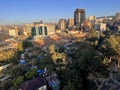 Addis Abeba, Ethiopia - January 9 2023: Aerial overview of Addis Abeba city, the capital of Ethiopia, showing brand new buildings