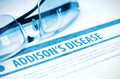 Addisons Disease. Medicine. 3D Illustration. Royalty Free Stock Photo