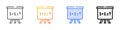 addition icon.Thin Linear, Gradient, Blue Stroke and bold Style Design Isolated On White Background