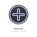 addition icon on white background. Simple element illustration from Signs concept