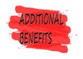 Additional benefits banner Royalty Free Stock Photo