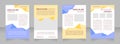 Additional education for children blank brochure layout design. Vertical poster template set with empty copy space for text.