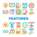additional features product icons set vector Royalty Free Stock Photo