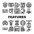 additional features product icons set vector Royalty Free Stock Photo