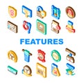additional features product icons set vector Royalty Free Stock Photo