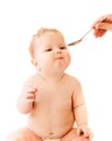 Additional feeding for baby Royalty Free Stock Photo