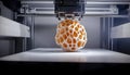 Additive manufacturing process creating complex organic shape Royalty Free Stock Photo