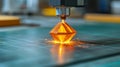 Additive Manufacturing Process Creating Diamond Shape Royalty Free Stock Photo